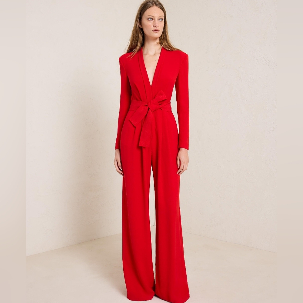 NWT A.L.C. Kieran Wide Leg Red Jumpsuit